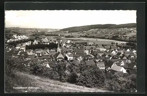 AK Röttingen, Totalansicht von Anhöhe aus