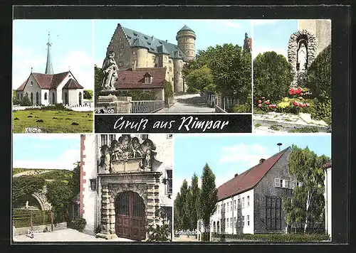 AK Rimpar, Kirche, Schloss, Portal