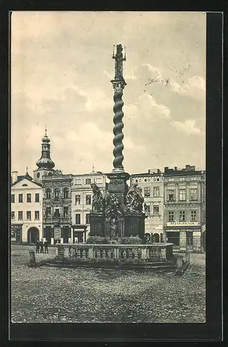 AK Braunau i. B., Ring mit Mariensäule