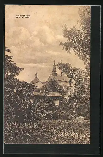 AK Josefstadt / Josefov / Jaromer, Blick aufs Kloster