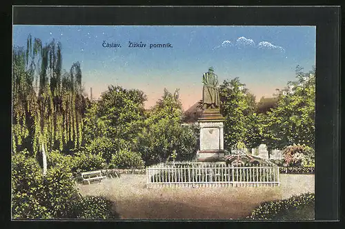 AK Tschaslau / Caslav, Zizkuv pomnik