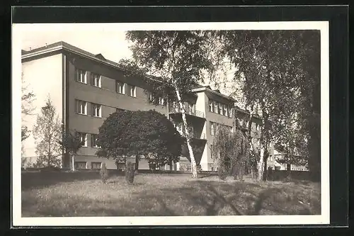 AK Milowitz / Milovice, Gebäude auf dem Truppenübungsplatz
