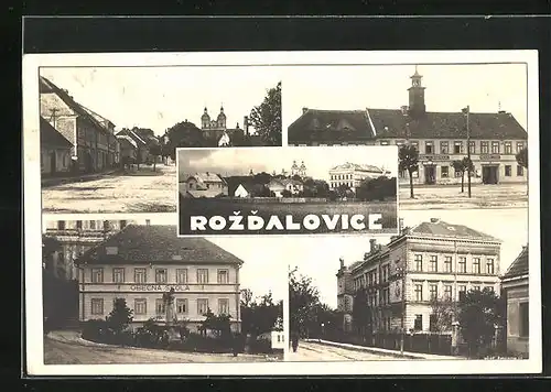 AK Rozdalovice, Obecna Skola, Hotel Radnice, Mestsky Úrad