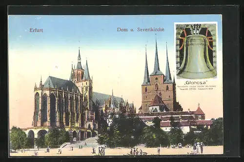 AK Erfurt, Dom und Severikirche, Gloriosa grosse Glocke des Domes