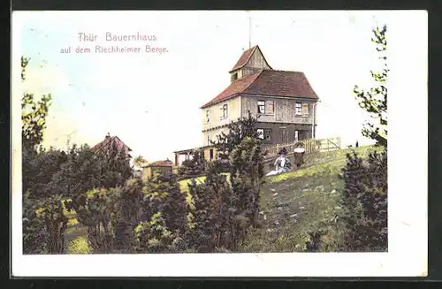 AK Erfurt, Thüringer Bauernhaus auf dem Riechheimer Berge