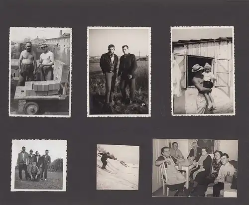 Fotoalbum mit 56 Fotografien Militär Österreich, Panzer, Panzerhaubitze, Geländewagen Willys Jeep, Radpanzer, Kfz u.a.