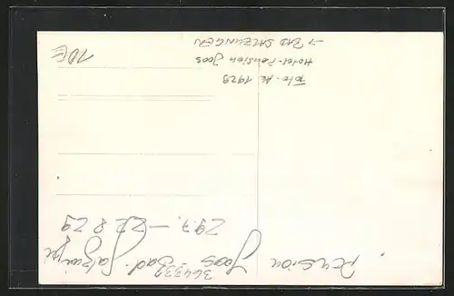 Foto-AK Bad Salzungen, Hotel-Pension Joos 1929