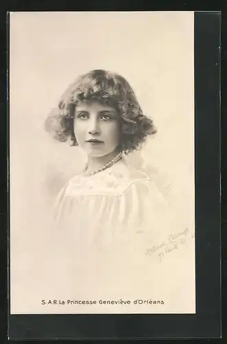 AK La Princesse Genevieve d`Orleans