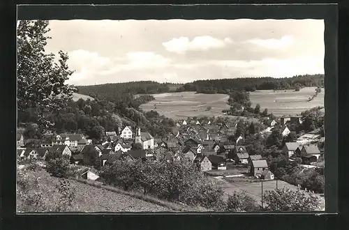 AK Heigenbrücken / Spessart, Totale vom Berg gesehen