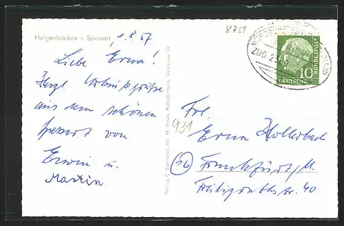 AK Heigenbrücken / Spessart, Totalansicht