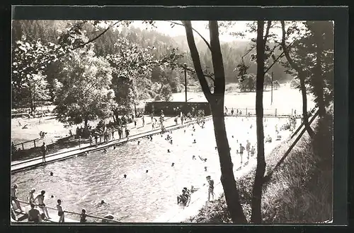 AK Heigenbrücken / Spessart, Quellenschwimmbad