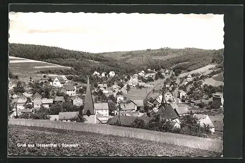 AK Hessenthal / Spessart, Blick vom Berg