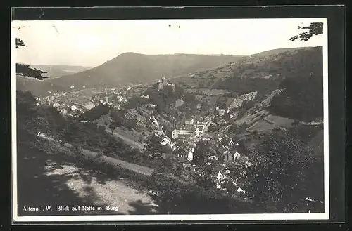 AK Altena i. W., Blick auf Nette mit Burg