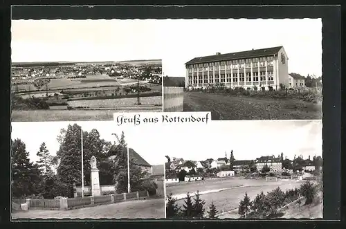 AK Rottendorf, Denkmal, Gebäudeansicht, Gesamtansichten