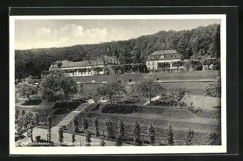 AK Bad Brückenau, Schlosshotel mit Terrasse