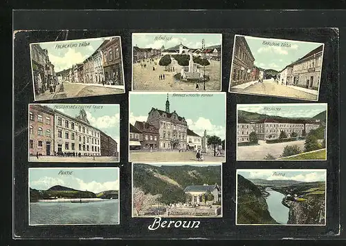 AK Beraun / Beroun, Restaurace, Namesti, Karlova trida, Kasarny