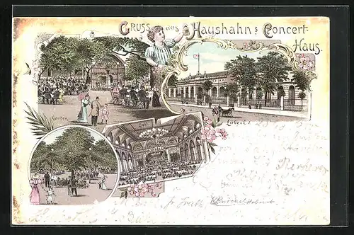 Lithographie Lübeck, Haushahns Restaurant und Concerthaus