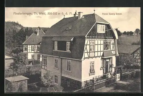 AK Finsterbergen /Th. Wald, Hotel-Pension Georg Ernst