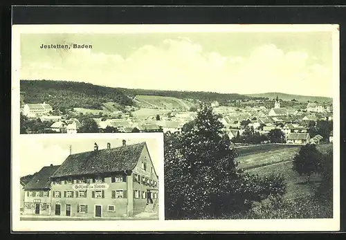 AK Jestetten, Gasthaus zum Löwen, Ortsansicht