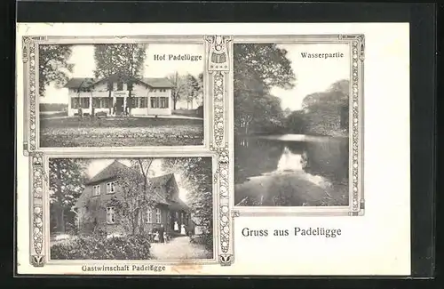 AK Padelügge, Gasthaus Padelügge, Hof, Wasserpartie