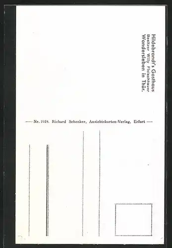 AK Wandersleben /Thür., Gasthof Hildebrandt, Burg Gleichen