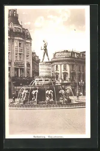 AK Reichenberg / Liberec, Metznerbrunnen