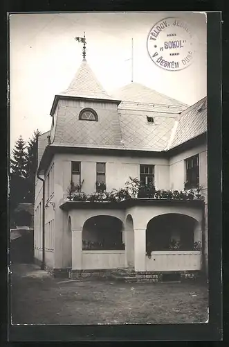 Foto-AK Cesky Dub, Sokol, Haus der Turnerschaft