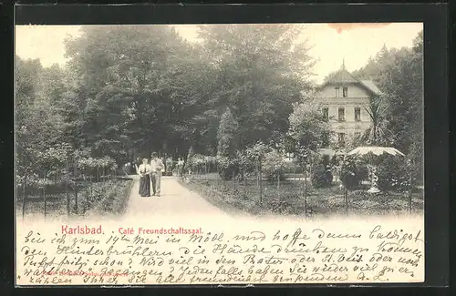 AK Karlsbad, Café Freundschaftssaal