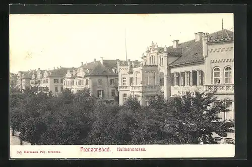 AK Franzensbad, Wohnhäuser an der Kulmerstrasse