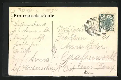 AK Franzensbad, Wohnhäuser an der Kulmerstrasse