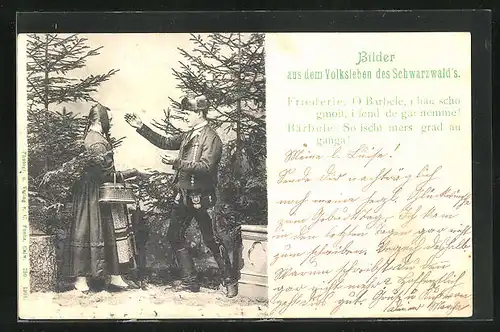 AK Bilder aus dem Volksleben des Schwarzwald`s, Schwarzwälder Tracht