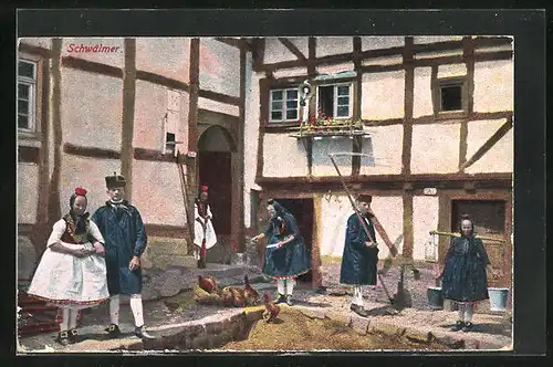 AK Schwälmer in hessischer Tracht