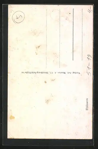 AK Elsässerin in elsass-lothringischer Tracht mit Blumen