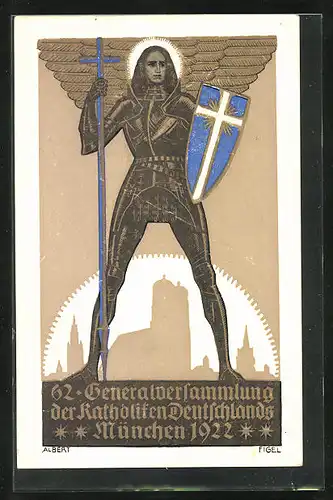 Künstler-AK München, 62. Generalversammlung der Katholiken Deutschlands 1922, St. Michael