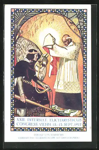Künstler-AK Wien, XXIII. Internationaler Eucharistischer Kongress 1912, Rudolf von Habsburg