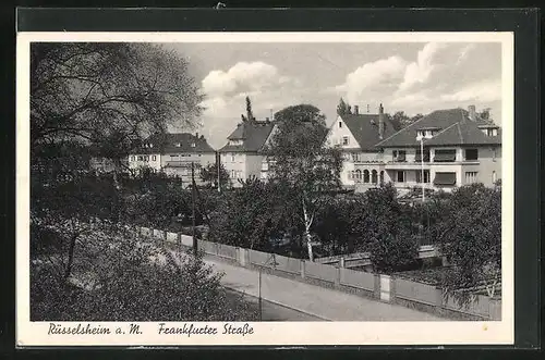 AK Rüsselsheim a. M., Häuser an der Frankfurter Strasse
