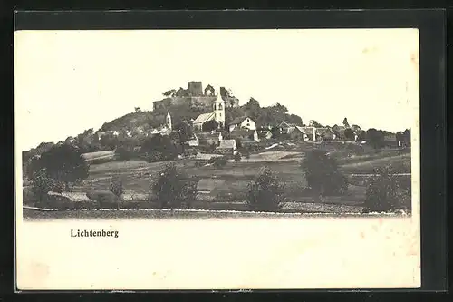 AK Lichtenberg, Ortsansicht mit Kirche