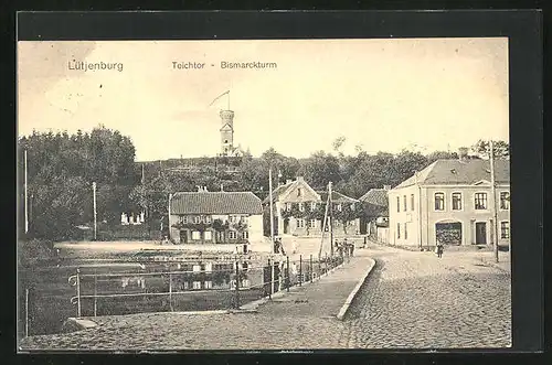 AK Lütjenburg, Teichtor, Bismarckturm