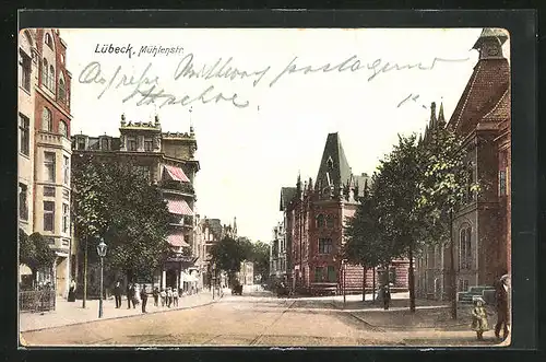 AK Lübeck, Cafe an der Mühlenstrasse