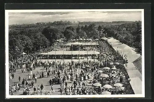 AK Naumburg a. S., Blick auf den vollen Festplatz während des Kirchfestes