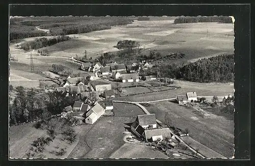 AK Oberbaimbach Kr. Schwabach, Totalansicht, Fliegeraufnahme