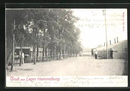 AK Hammelburg, Strasse im Truppenlager