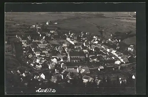 AK Luditz, Totalansicht aus der Vogelschau