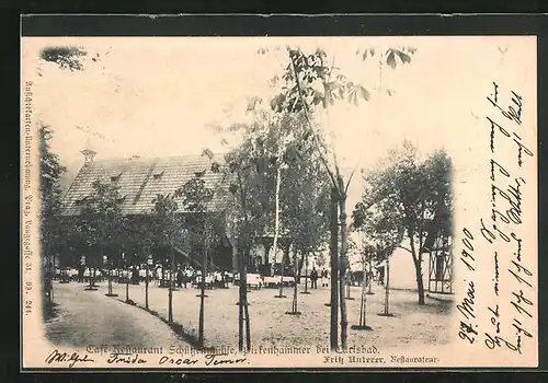 AK Pirkenhammer, Cafe-Restaurant Schützenmühle von Fritz Unterer