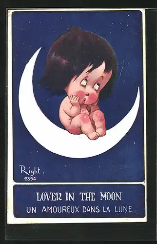 Künstler-AK Right: Lover in the Moon