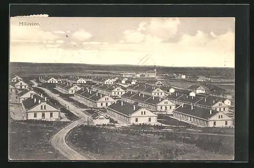 AK Milowitz / Milovice, Überblick über das Militärlager