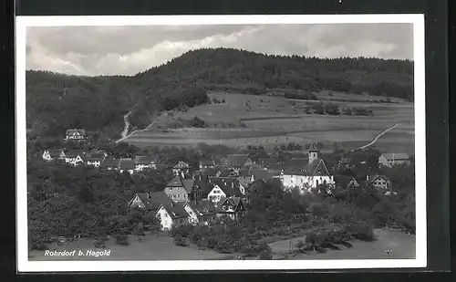 AK Rohrdorf b. Nagold, Panorama mit Kirche