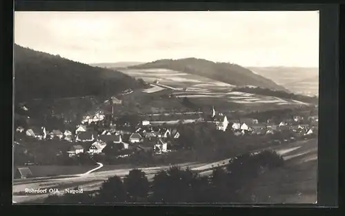 AK Rohrdorf b. Nagold, Totalansicht mit Fernsicht