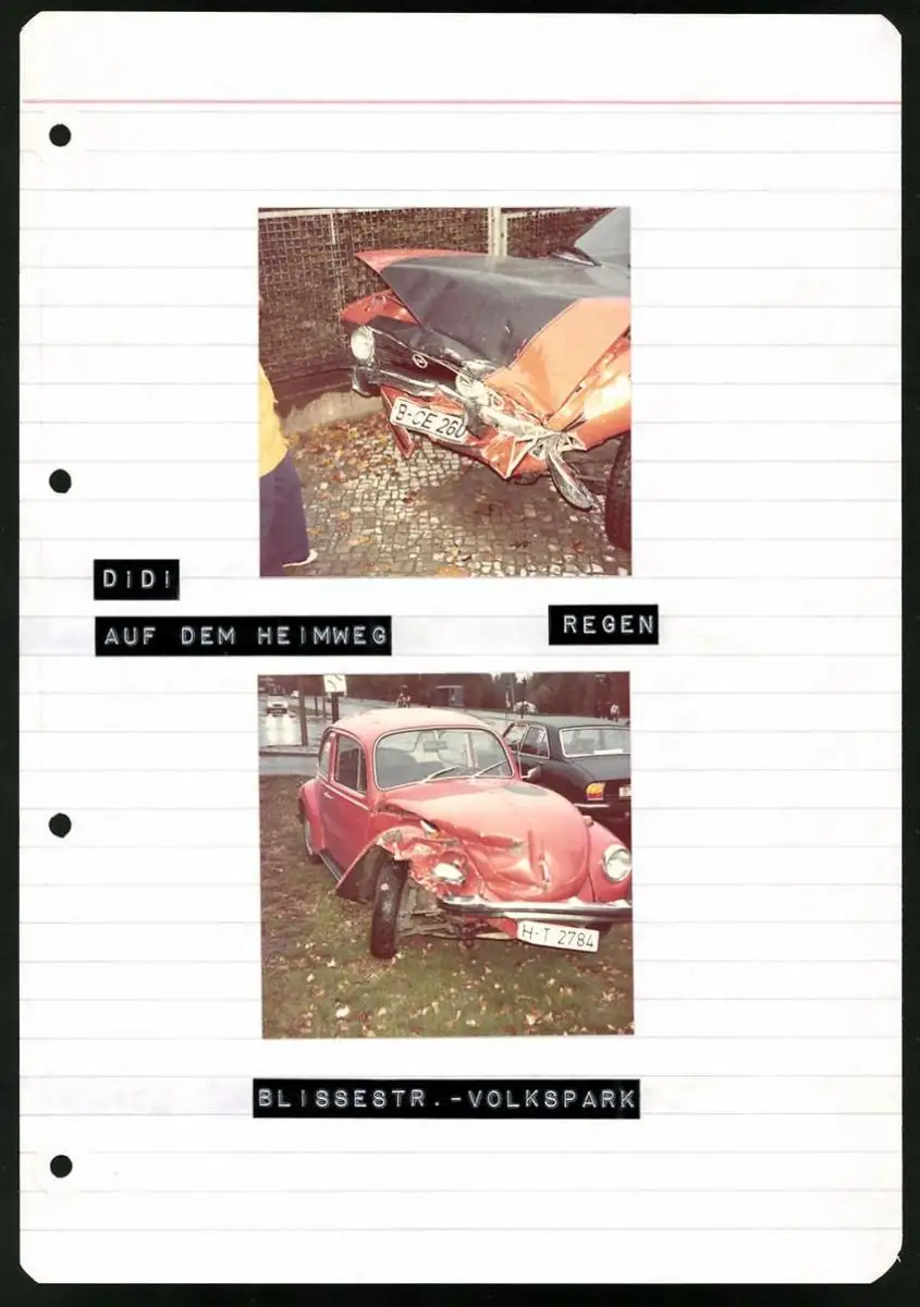213 Fotografien Ansicht Berlin, Auto-Unfälle, Auto-Wrack's, Unfallwagen Bahnhof Zoo, Brunsbütteler Damm u.a. 7