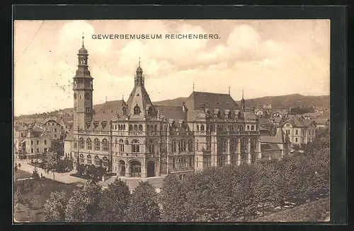 AK Reichenberg / Liberec, Gewerbemuseum
